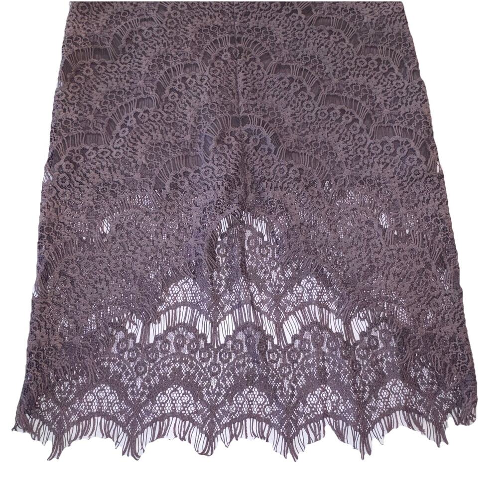 Intimately Free People Peek-a-Boo Purple Slip Dress Lace Cap Sleeve Sheath Small - Picture 3 of 12